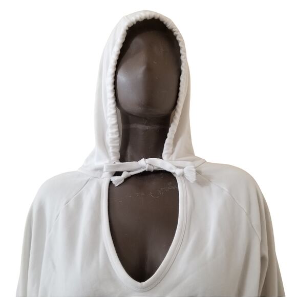 Fabletics Sydney Hoodie Sweatshirt Womens XS White Twist Front - Picture 3 of 11